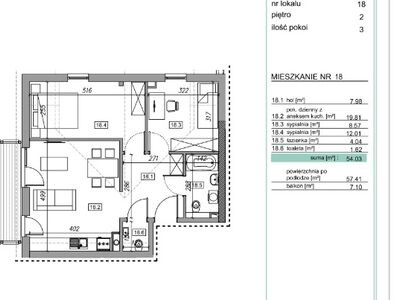 mieszkania - 57.63 m²