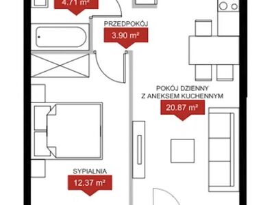 2-POKOJOWE MIESZKANIE 42 m² – BALKON – PODGÓRZE / ZABŁOCIE – TOP LOKALIZACJA